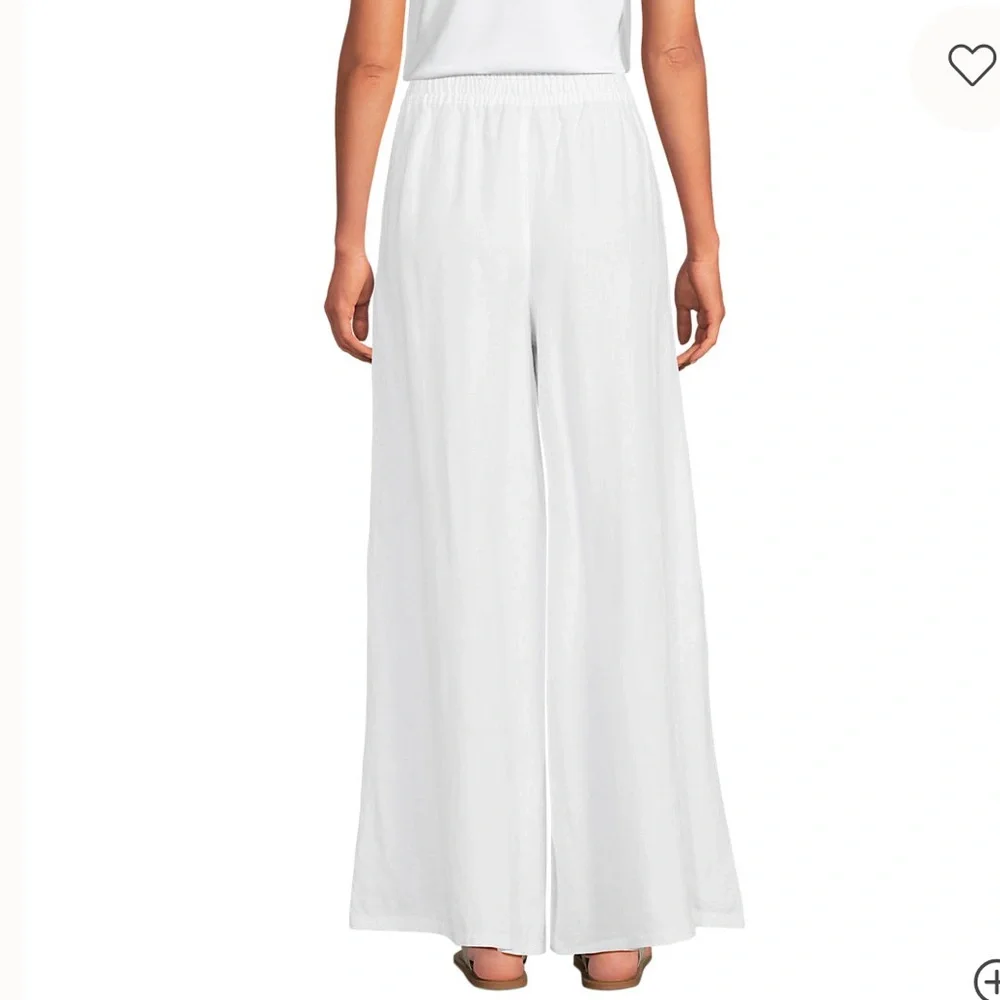 NWOT Lands’ End Linen Palazzo Pant - Picture 1 of 5